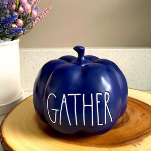 ❗️RAE DUNN GATHER SMALL CUTE BLUE MODERN FARMHOUSE PUMPKIN
